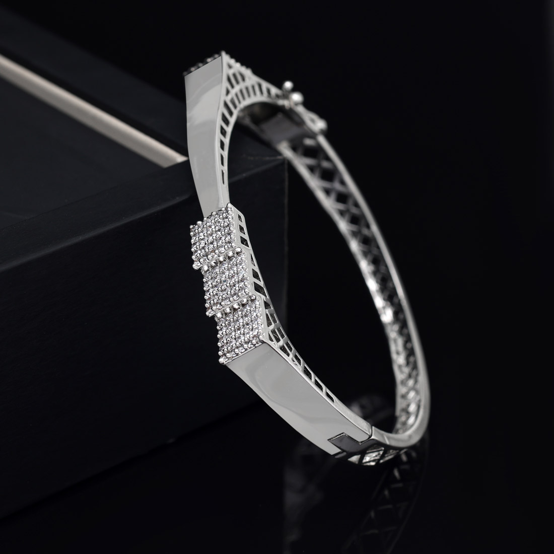 Silver Color American Diamond Bracelet